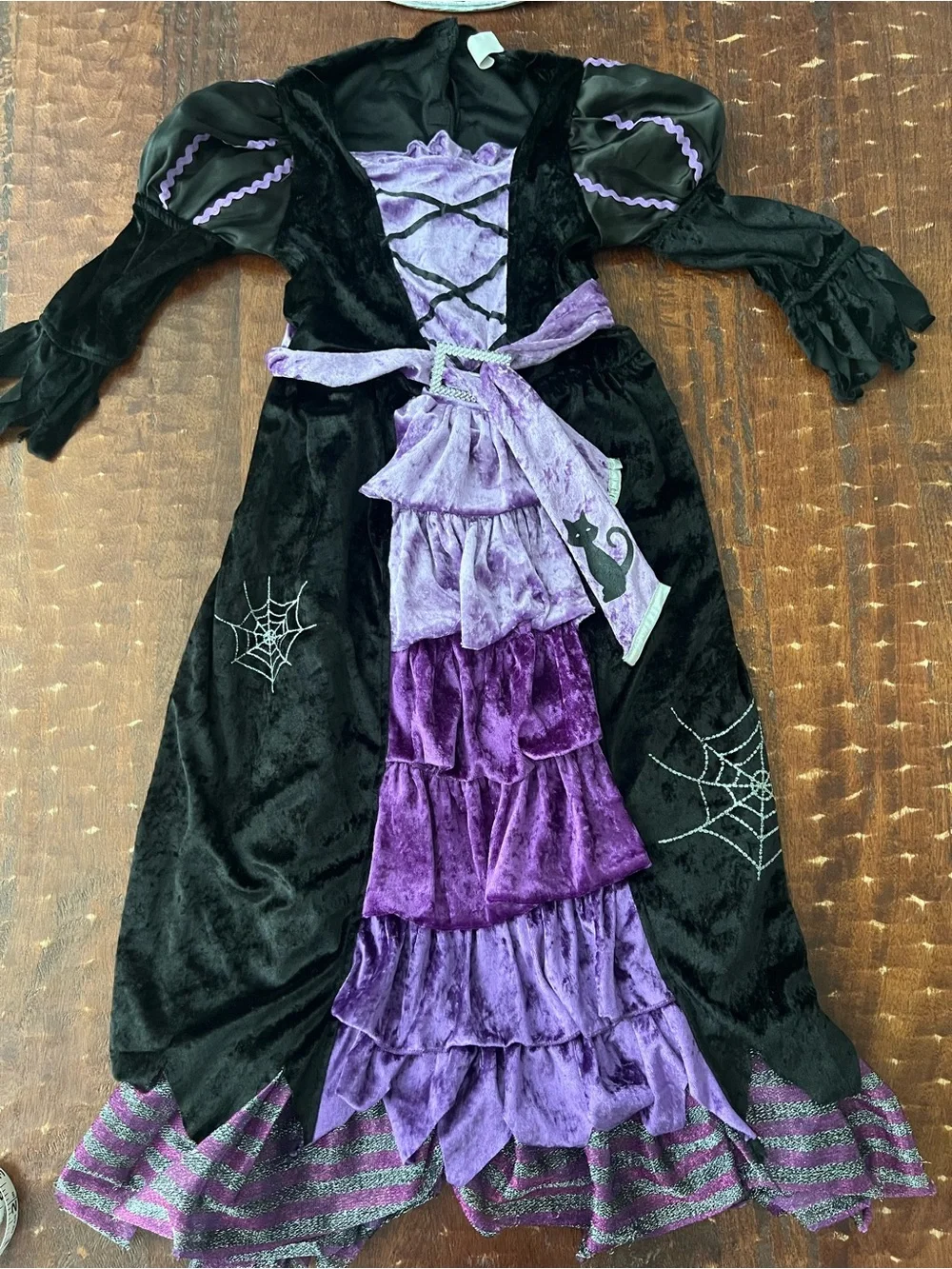 Kids Black and Purple Witch Costume Dress size 7/8